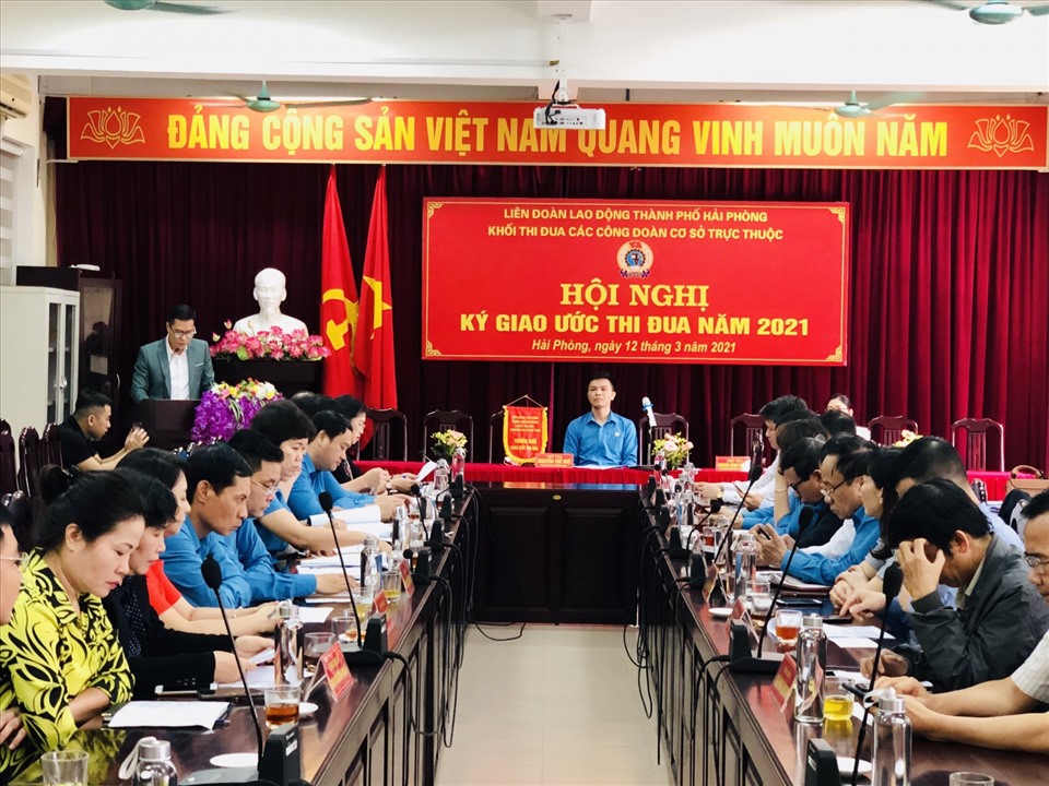 Khối thi đua Công đoàn cơ sở trực thuộc Liên đoàn Lao động TP.Hải Phòng. Ảnh Công đoàn Hải Phòng