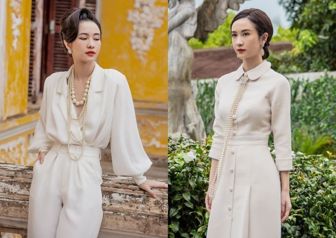 Jun Vũ khoe thần thái quý cô sang chảnh trong phim "Gái già lắm chiêu V". Ảnh: NSCC.