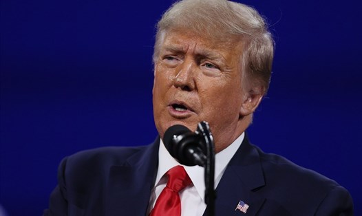 Cựu Tổng thống Donald Trump phát biểu tại Hội nghị Hành động Chính trị Đảng Bảo thủ ngày 28.2.2021 tại Orlando, Florida. Ảnh: AFP/Getty