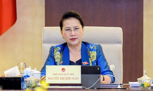 Chủ tịch Quốc hội Nguyễn Thị Kim Ngân tại phiên họp 54. Ảnh: Quốc hội