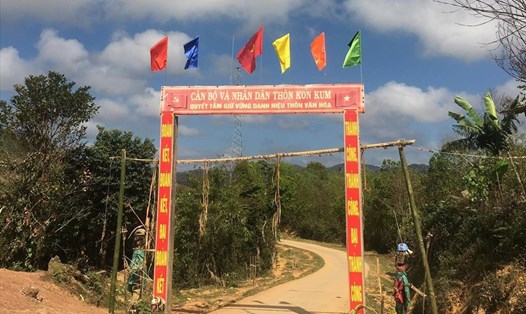 Một góc làng Kon Kum, nơi diễn ra bữa tiệc "tết chuồng trâu" làm nhiều người tử vong. Ảnh T.Tuấn