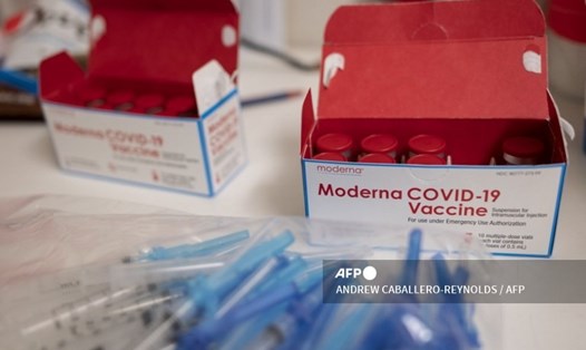 Vaccine COVID-19 của Moderna. Ảnh: AFP