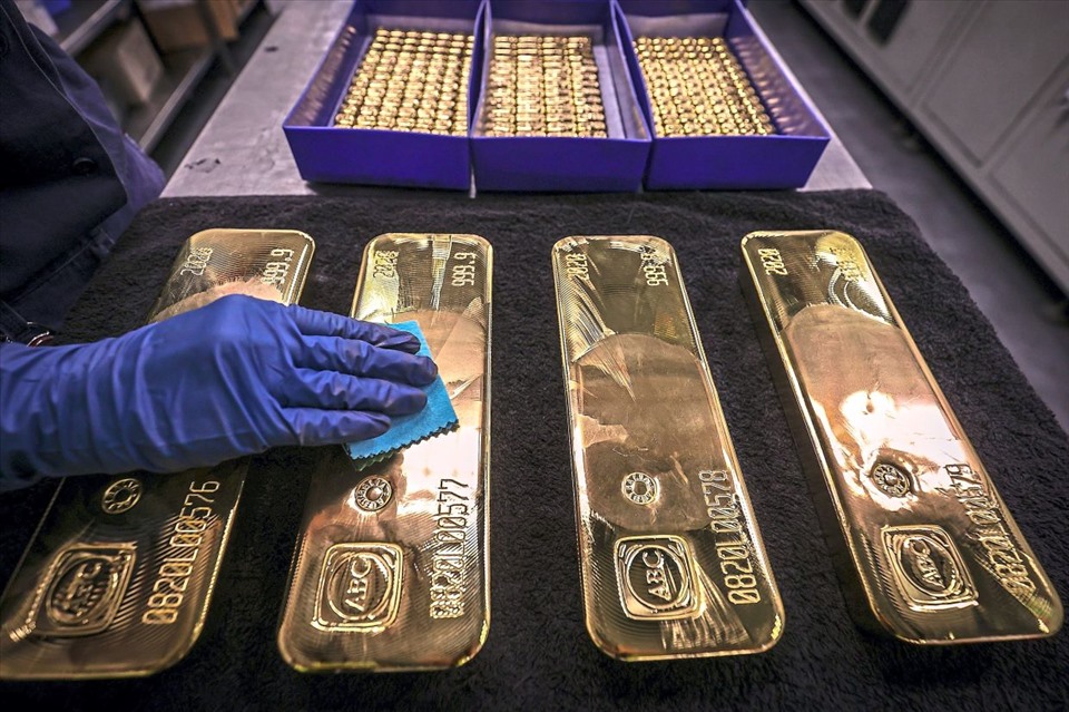 Nga là một trong những nước dự trữ vàng lớn trên thế giới. Ảnh: AFP