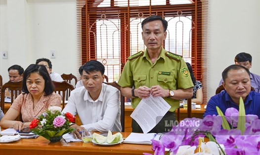Ông Hà Lương Hồng, Chi cục trưởng Chi cục kiểm lâm Điện Biên thông tin về việc phá rừng mà Lao Động vừa phản ánh.