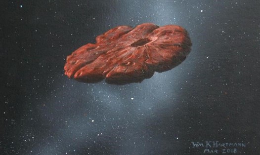 Vật thể liên sao bí ẩn Oumuamua. Ảnh: AGU.