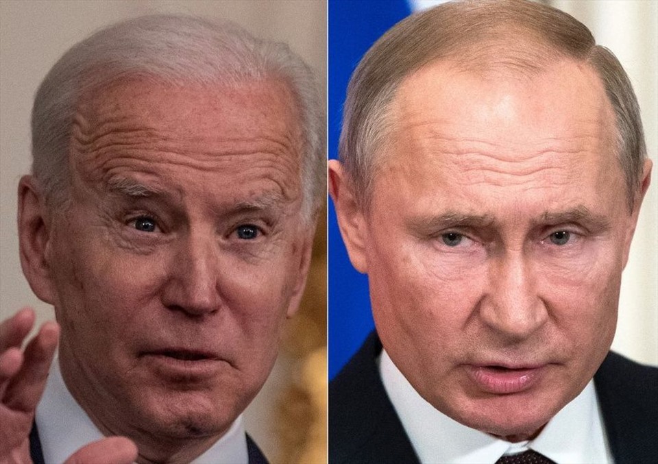 Tổng thống Mỹ Joe Biden và Tổng thống Nga Vladimir Putin. Ảnh: AFP