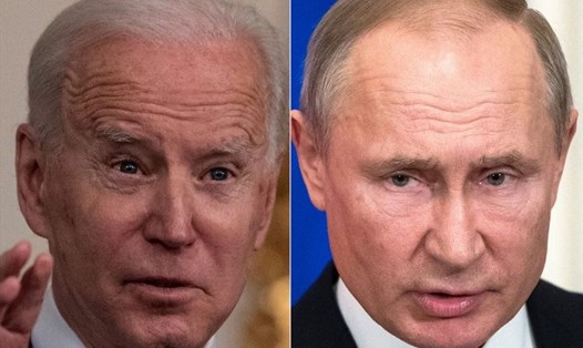 Tổng thống Mỹ Joe Biden và Tổng thống Nga Vladimir Putin. Ảnh: AFP