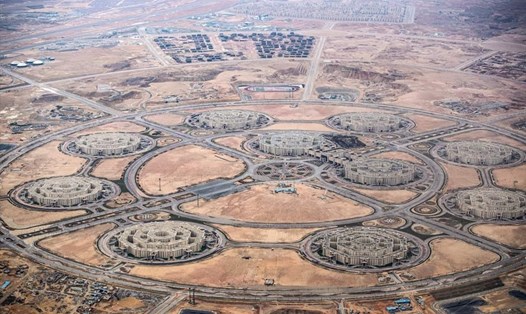 Ảnh chụp trên không thủ đô mới của AI Cập đang được xây dựng tháng 3 năm 2020. Ảnh: AFP