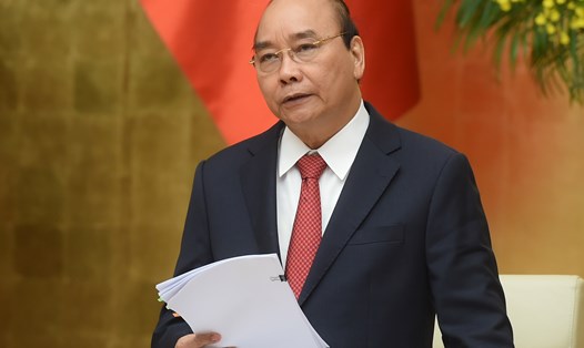 Thủ tướng Nguyễn Xuân Phúc kết luận phiên họp. Ảnh: Quang Hiếu