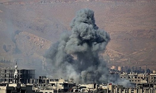 Một cuộc không kích ở Syria. Ảnh: AFP.