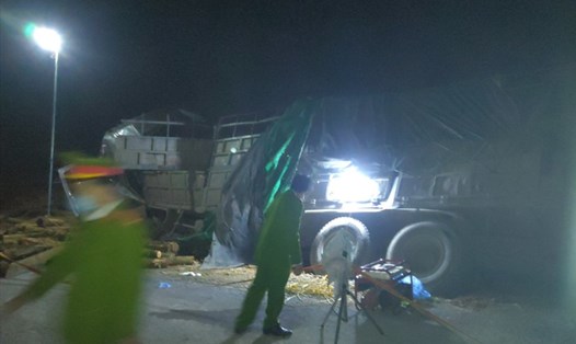Hiện trường vụ tai nạn nghiêm trọng tại tỉnh Thanh Hoá. Ảnh: Cục Cảnh sát giao thông.