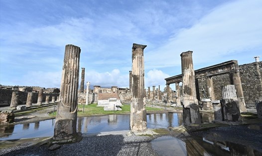 Toàn cảnh khu khảo cổ Pompeii, gần Naples, Ý. Ảnh: AFP