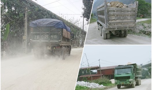 Những chiếc xe không biển số có dấu hiệu chở quá tải chạy rầm rập trên đường là nỗi ám ảnh của người dân xã Mông Sơn, huyện Yên Bình.