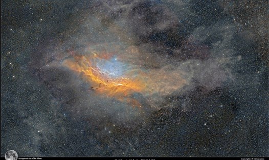 Hình ảnh siêu tân tinh cũng được ghi lại trong bức ảnh chụp dải Ngân Hà. Ảnh: JP Metsavainio