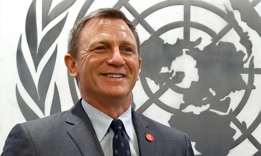 Diễn viên Daniel Craig là Đại sứ phụ trách về vấn đề xoá bỏ tàn dư bom mìn sau chiến tranh của Liên Hợp Quốc từ tháng 4.2015. Ảnh: AFP.