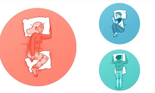 Lựa chọn tư thế ngủ đúng cũng là điều quan trọng nhằm giảm chứng đau lưng. Ảnh đồ họa: Minh Anh