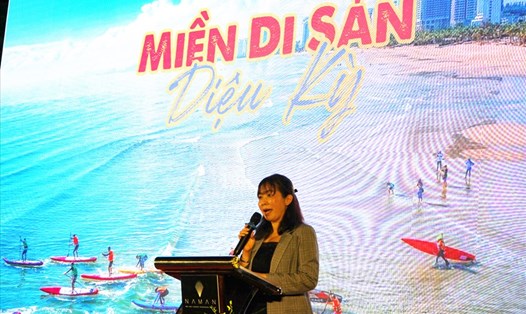 Bà Trương Thị Hồng Hạnh - Giám đốc Sở Du lịch Đà Nẵng phát biểu tại chương trình. Ảnh C.T