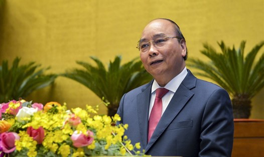 Thủ tướng Chính phủ Nguyễn Xuân Phúc giới thiệu, quán triệt chuyên đề tại Hội nghị. Ảnh: Hải Nguyễn