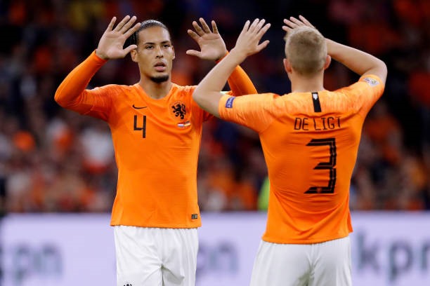 Van Dijk và De Ligt là cặp trung vệ hàng đầu của tuyển Hà Lan. Ảnh: AFP