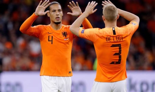 Van Dijk và De Ligt là cặp trung vệ hàng đầu của tuyển Hà Lan. Ảnh: AFP
