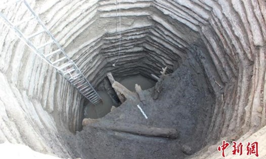 Giếng cổ có niên đại từ thời Chiến Quốc được phát hiện tại Trung Quốc. Ảnh: Viện nghiên cứu khảo cổ tỉnh Sơn Tây.