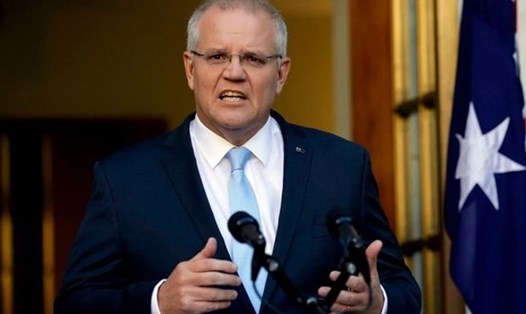 Thủ tướng Australia Scott Morrison cho biết nước này sẽ bắt đầu chế tạo tên lửa dẫn đường. Ảnh: AFP