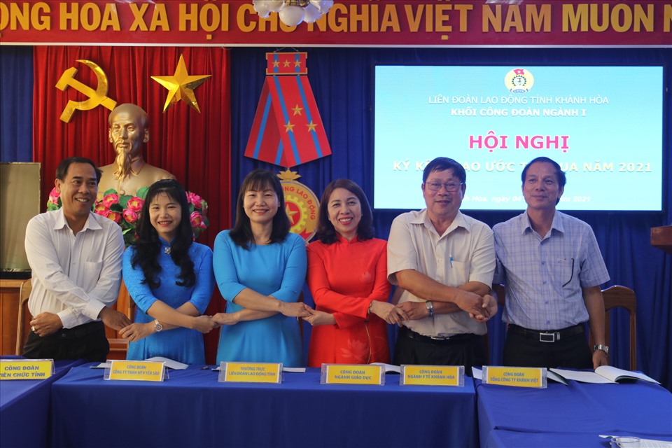 Năm 2021, các đơn vị thuộc khối thi đua Công đoàn ngành 1 đề ra mục tiêu hoàn thành tốt nhiệm vụ. Ảnh: Phương Linh