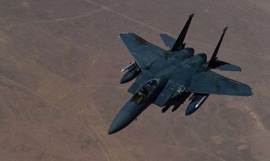 F-15E của Không quân Mỹ không kích vào Syria. Ảnh: US Air Force
