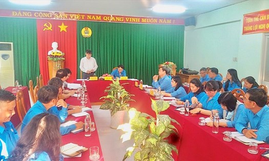 Đoàn công tác Tổng LĐLĐVN làm việc với LĐLĐ tỉnh Bình Thuận. Ảnh: Công đoàn Bình Thuận