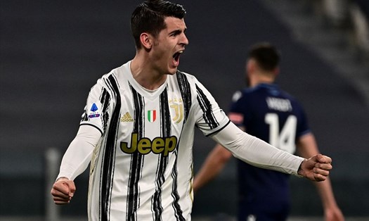 Alvaro Morata lập cú đúp để có 3 bàn trong 2 trận gần đây cho Juventus. Ảnh: Serie A