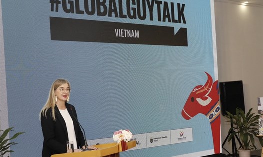 Đại sứ Thụy Điển Ann Måwe phát biểu tại sự kiện. Ảnh: Trần Việt.
