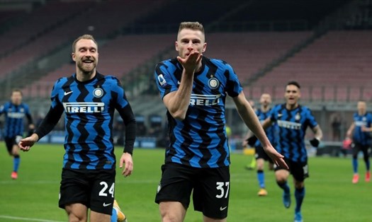 Hậu vệ Milan Skriniar là người ghi bàn thắng duy nhất cho Inter Milan. Ảnh: Serie A