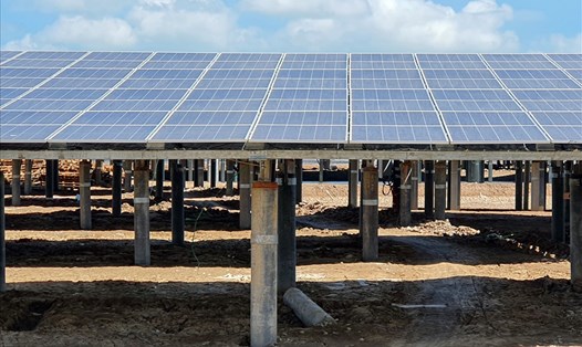 Một công trình điện mặt trời tại Bạc Liêu. Ảnh: Nhật Hồ