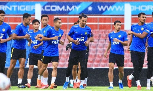 Tuyển Malaysia muốn có sự chuẩn bị chu đáo nhất cho vòng loại World Cup 2022, nơi họ quyết tâm soán ngôi đầu bảng của tuyển Việt Nam. Ảnh: FAM.
