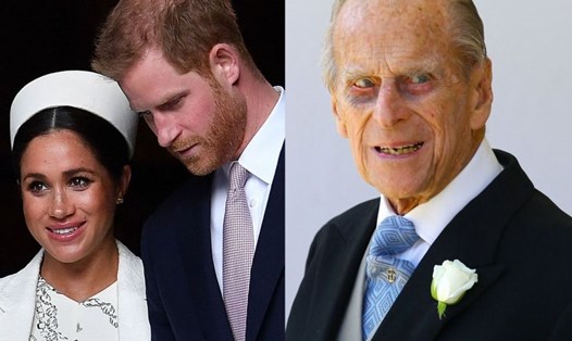 Hoàng tử Harry và Meghan Markle tiếc thương Hoàng thân Philip. Ảnh: AFP