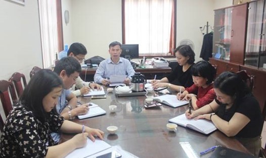 Ông Đồng Ngọc Ba - Cục trưởng Cục Kiểm tra văn bản QPPL, Chủ nhiệm Ủy ban Kiểm tra Công đoàn Bộ Tư pháp chủ trì Hội nghị.