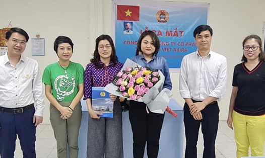 Lễ ra mắt Công đoàn Công ty cổ phần sáng tạo Việt AKIRA. Ảnh: CĐQ