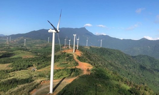 Một dự án điện gió tại tỉnh Quảng Trị đã đi vào hoạt động. Ảnh: LC.