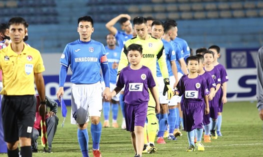 Nhiều cầu thủ Than Quảng Ninh đã không có động lực thi đấu trận gặp Hà Nội. Ảnh: Hoài Thu