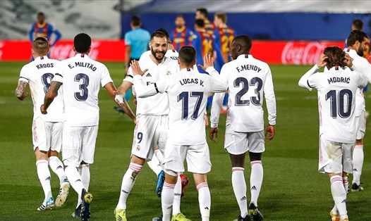 Giành kết quả rất tốt ở những trận đấu lớn, Real Madrid đã hơn cả Atletico Madrid và Barcelona hệ số đối đầu. Ảnh: La Liga