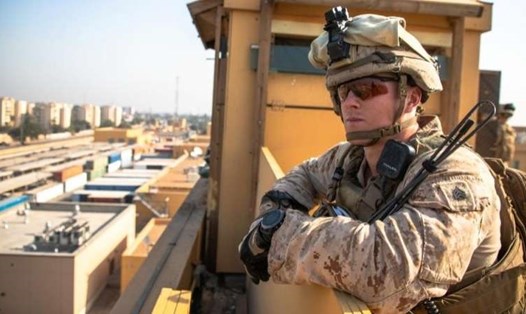 Căn cứ Mỹ ở Iraq lại bị tấn công hôm 14.4. Ảnh: AFP
