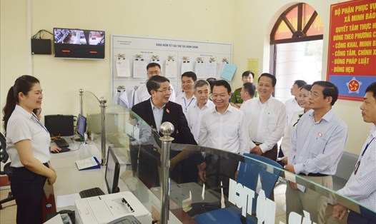 Ông Nguyễn Đức Hải - Phó Chủ tịch Quốc hội kiểm tra công tác bầu cử đại biểu Quốc hội khóa XV tại Yên Bái.