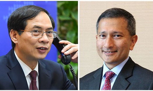 Bộ trưởng Ngoại giao Bùi Thanh Sơn đã điện đàm với Bộ trưởng Ngoại giao Singapore Vivian Balakrishnan. Ảnh: Bộ Ngoại giao.