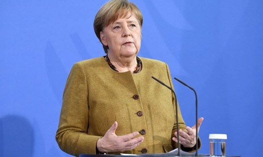 Thủ tướng Đức Angela Merkel đã tiêm liều vaccine AstraZeneca đầu tiên. Ảnh: AFP.