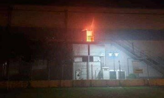 Vụ cháy xảy ra ở tầng 2 của xưởng sản xuất. Ảnh: Báo Bắc Ninh