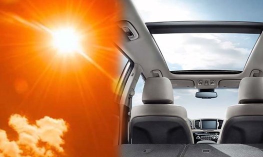 Mẹo giúp giảm nhiệt từ cửa sổ trời của ôtô. Đồ hoạ: Vy Vy