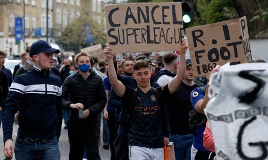 European Super League "tạm dừng" nhưng gần như "hủy bỏ". Ảnh: AFP