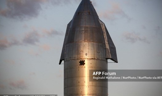 Hình ảnh nguyên mẫu SN15 của SpaceX. Ảnh: AFP