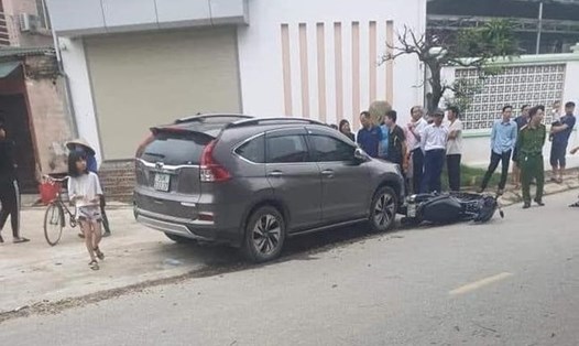 Hiện trường vụ tai nạn chết người do Cao Thị Hoài Phương gây ra vừa bị khởi tố gây ra. Ảnh: ĐVCC