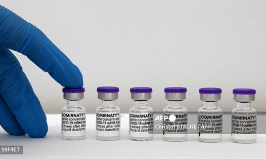 Hình ảnh vaccine COVID-19 của Pfizer. Ảnh: AFP